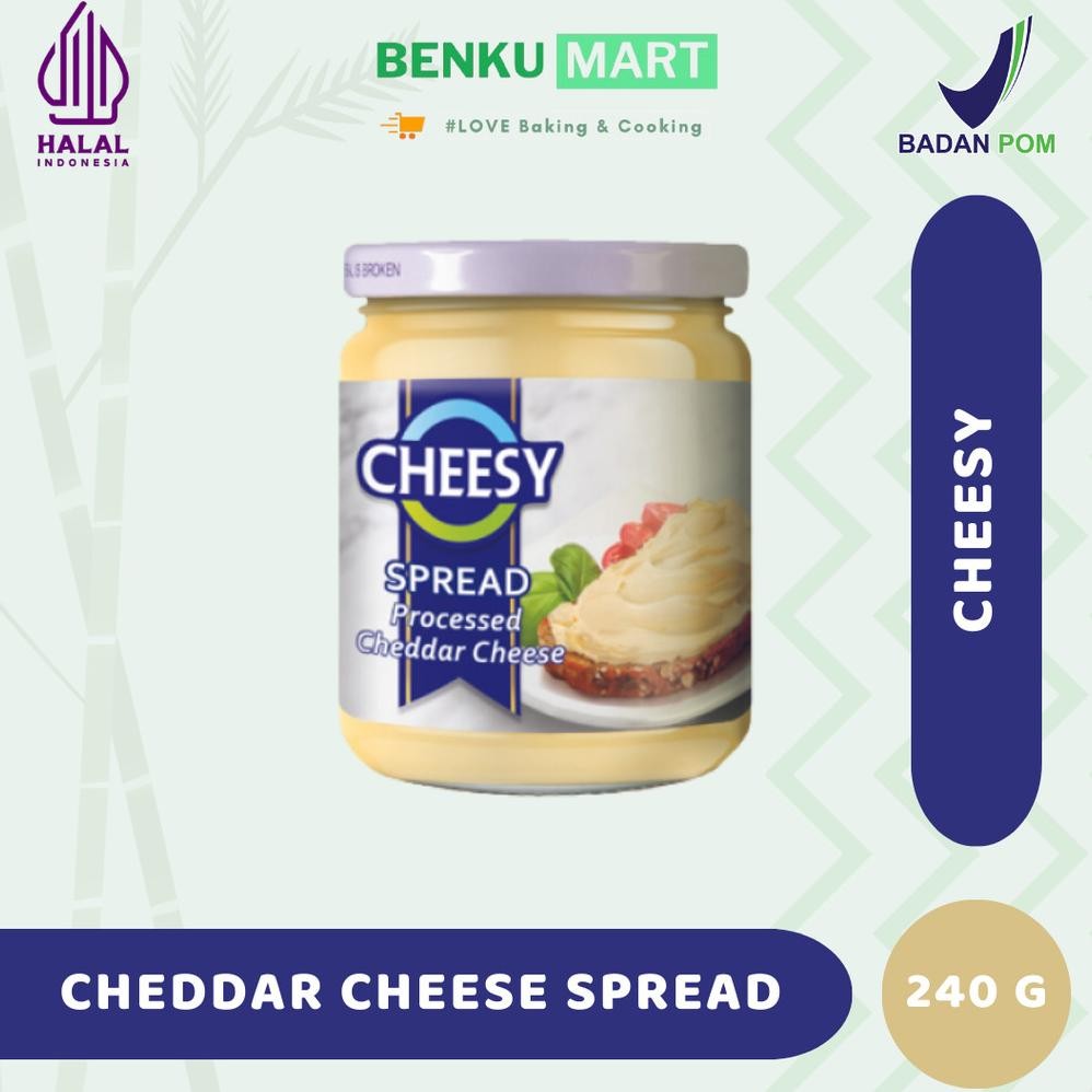 

Cheesy Cheddar Cheese Spread 240 gr | Selai Keju Olesan Roti HALAL aSt