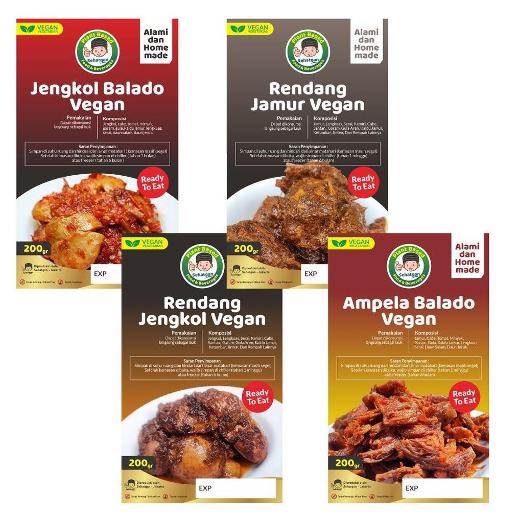 

Jengkol Balado Rendang Jengkol Ampela Balado Rendang Jamur Vegan Homemade - 200gr aSt
