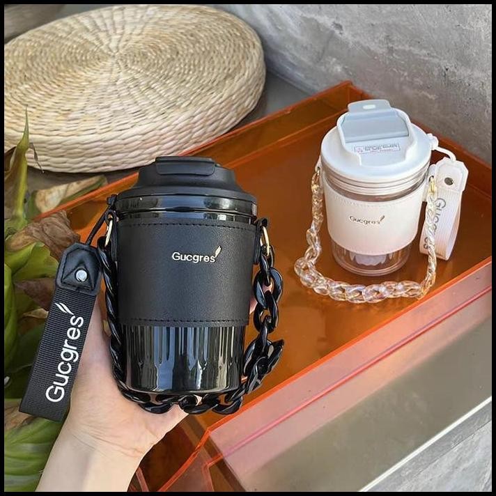 Gelas tumbler air minum plastik bening transparan/Botol minum anak BPA