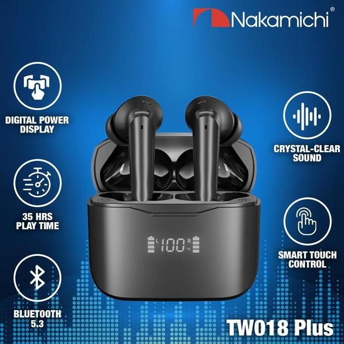 Nakamichi Tw018Enc Plus True Wireless Earbuds Bluetooth Earphone Tws