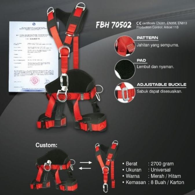 Siap Kirim Full Body Harness Astabil 70502 Body Harness Climbing Konstruksi