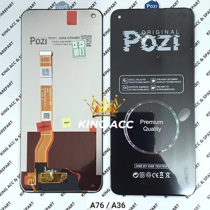 NEW ORIGINAL POZI LCD TOUCHSCREEN OPPO A76 2022 / A36 ORIGINAL POZI