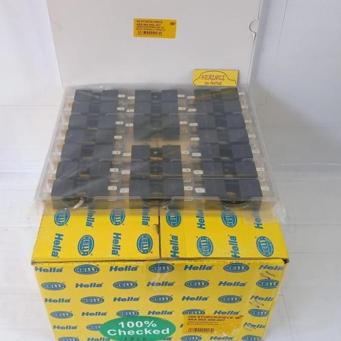 (Allthebest) RELAY HELLA KAKI 4 12V 30A - RELAY KLAKSON HELLA - RELAY LAMPU HELLA