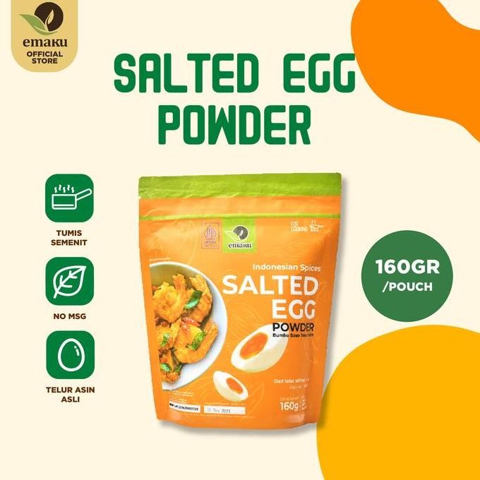

DISKON! EMAKU SALTED EGG POWDER 160GR - BUBUK TELUR ASIN UNTUK MASAKAN