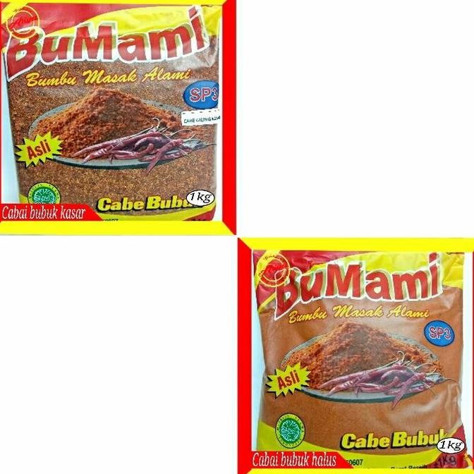 

DISKON! CABAI BUBUK KASAR/HALUS BUMAMI 1KG - BUBUK CABAI SUPER PEDAS