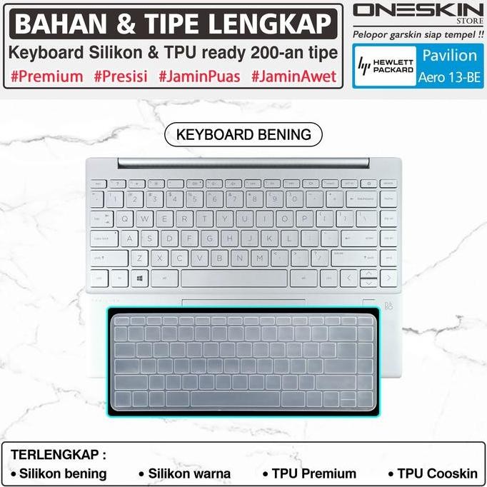 New Keyboard Cover HP Pavilion Aero 13-be be0000au be0001au TPU Silikon Transparan