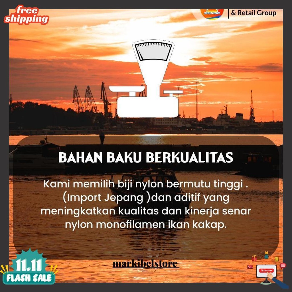 Senar Cap Ikan Kakap  Ukuran 2500 (110)  Per Roll /Tali Senar Pancing / Senar Layangan Cod