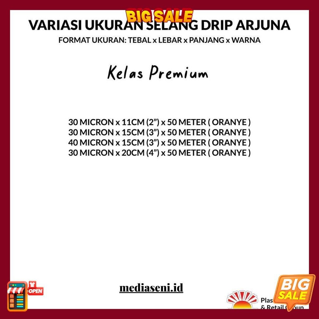 Selang Drip 20 Micron 4 Dim 50 Meter - Pipa 4 Inch Terlaris