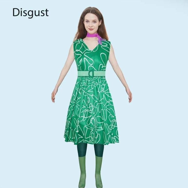Anime Cosplay Insider Out Women Girls Disgust Outfits With Headwear For Halloween Disgust Cosplay Co