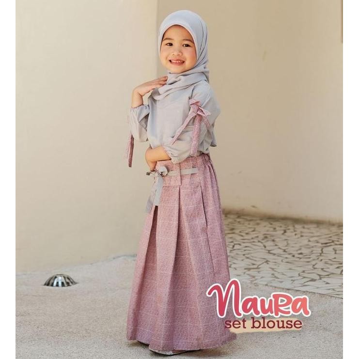 GKI Hooflakids Baju Setelan Stelan Pakaian Anak Perempuan Cewek Tanggung Umur 3 - 12 Tahun Naura Set