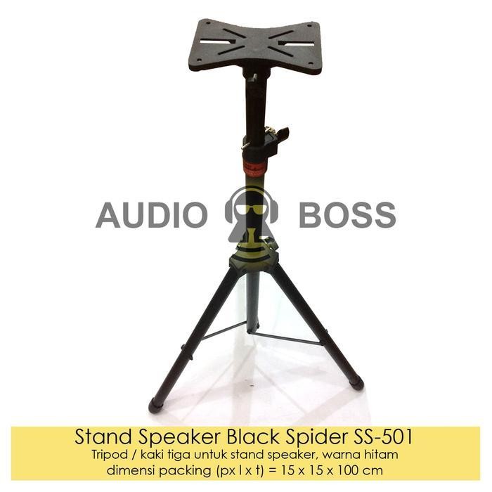 Stand Speaker Black Spider tripod kaki tiga SS-501 SS 501 Berkualitas Terbaru