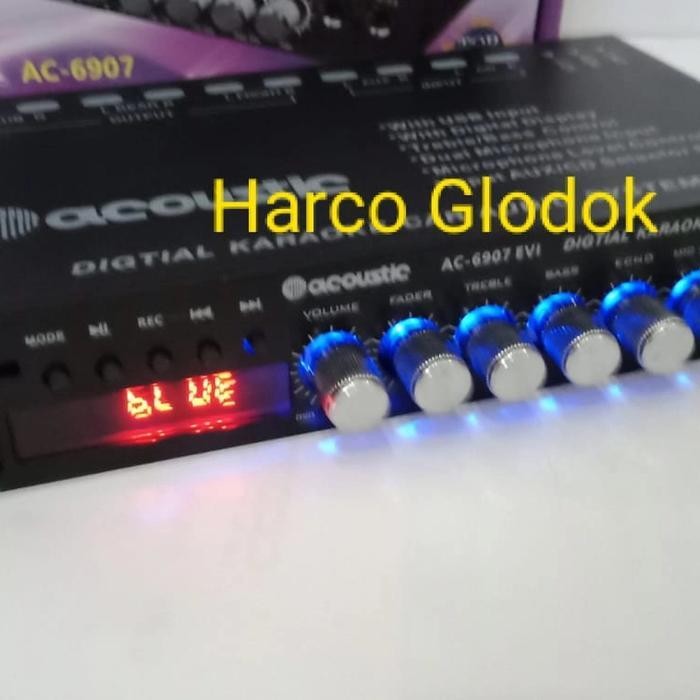 Parametrik Pre Amp ACOUSTIC AC-6907 EVI bluetooth digital karaoke