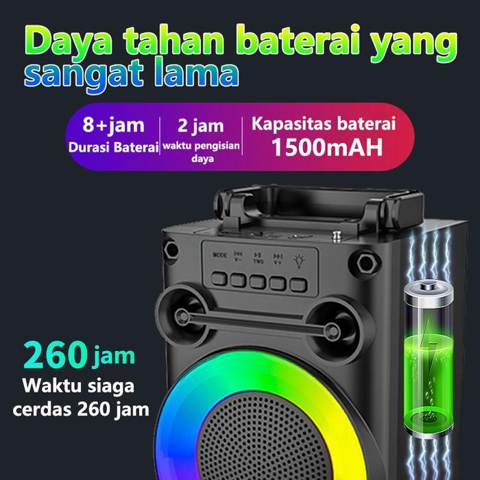 MAIKETPRO BASS4-inch Speaker Bluetooth Protable Super Bass Polytron Besar Original Mini Wireless Mus