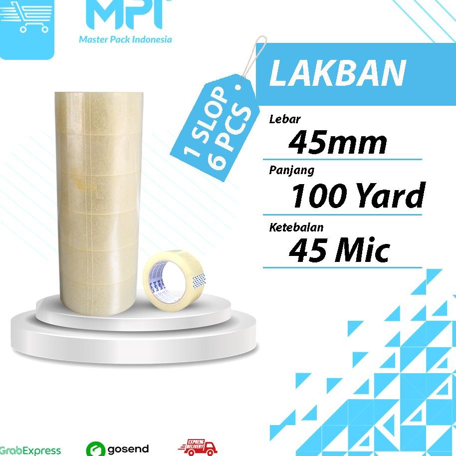 

Lakban Bening Lakban Coklat 45Mm X 100 Yard 1 Slop Isi 6 Pcs