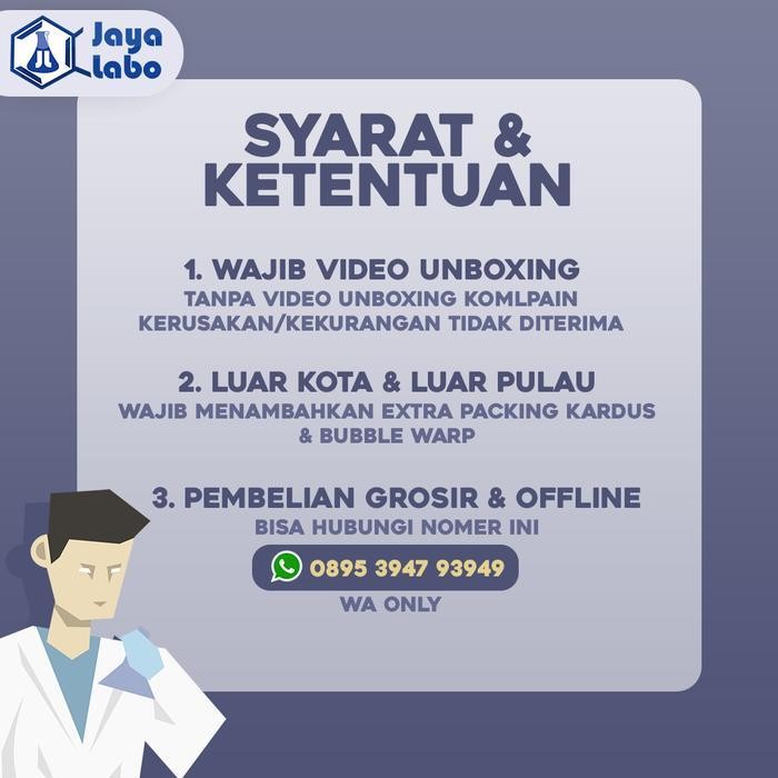 Iwaki Labu Ukur Vol. 100 Ml Pp Stopper / Volumetric Flask Iwaki Original Dan Terpercaya