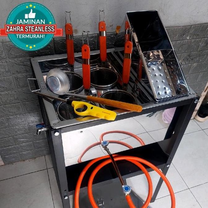 

Dandang Mie Ayam 4 Lubang Set/Tong Mie Ayam/Panci Mie LA