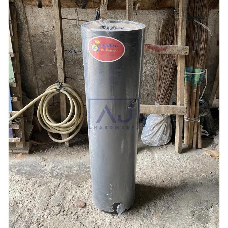 Penutup Pagar Rumah Fiber Garis Plastik Tebal 1.2 MM Tinggi 1.2 M Roll