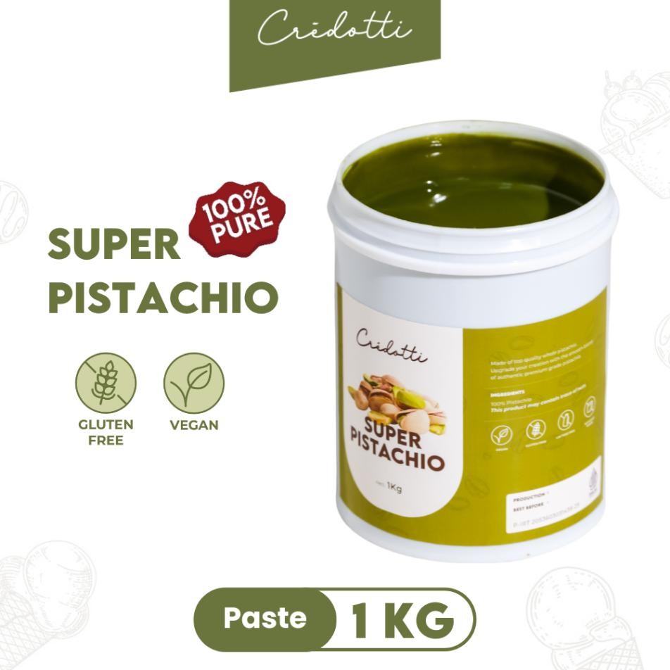 

Credotti Pistachio Paste 1Kg 1Gr Pasta Pure Tanpa Campuran