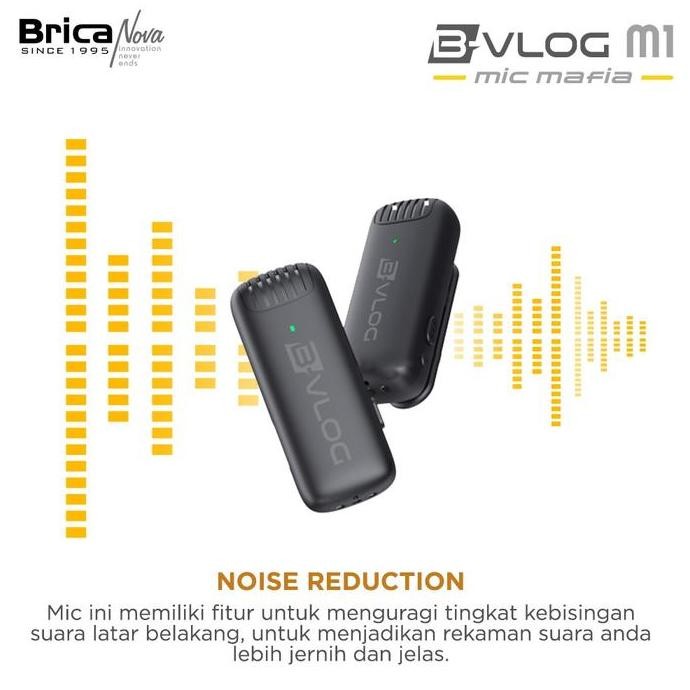 Brica B-Vlog M1 Wireless Clip On Microphone With Charging Case Type C