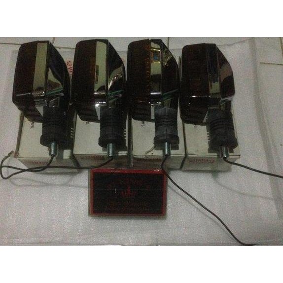 Lampu Sein Kotak Chrome Mika Hitam Rx King Master Sen Rx King Ori Ygp