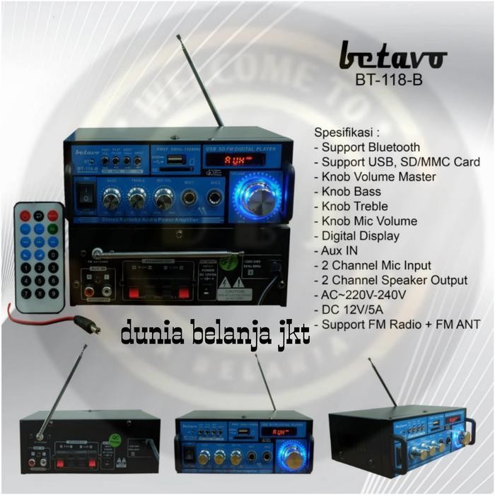 AMPLIFIER MINI USB BLUETOOTH FM RADIO