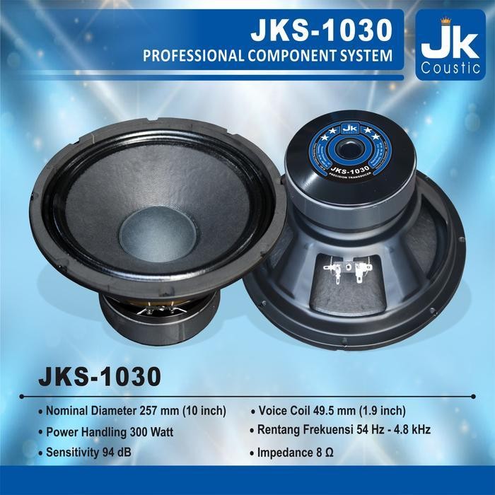 Speaker component 10 inch Jk coustic JKS 1030