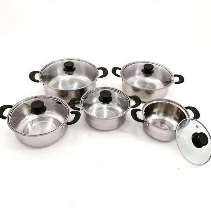 NEW PANCI SET 5 SUSUN TUTUP KACA / PANCI SET 5 STAINLESS STEEL
