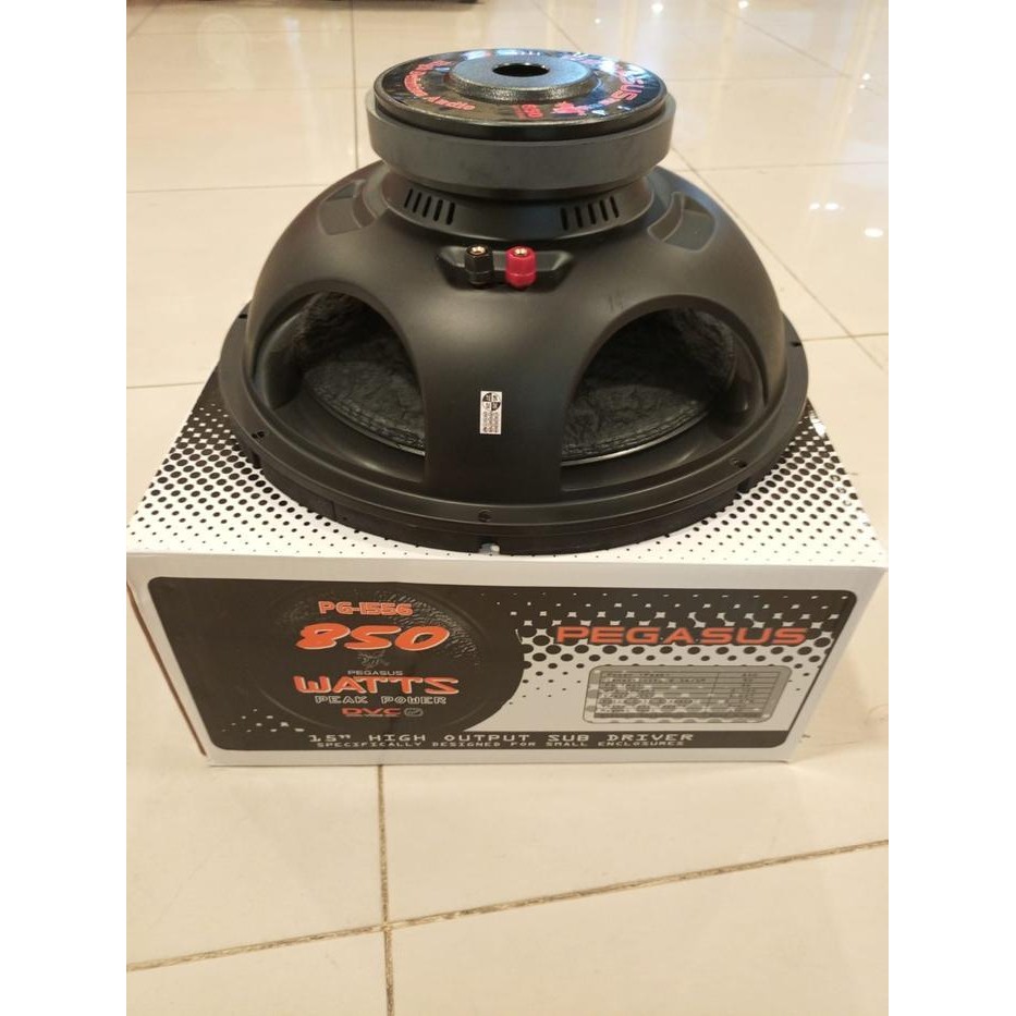 SUBWOOFER PEGASUS 15 INCH DOUBLE COIL 850 WATT BARU