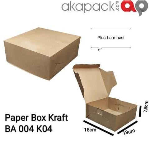

Baru Dus Makanan Kraft Ba 004/005/019 K04 Isi 100Pcs - Box Kertas Takeaway