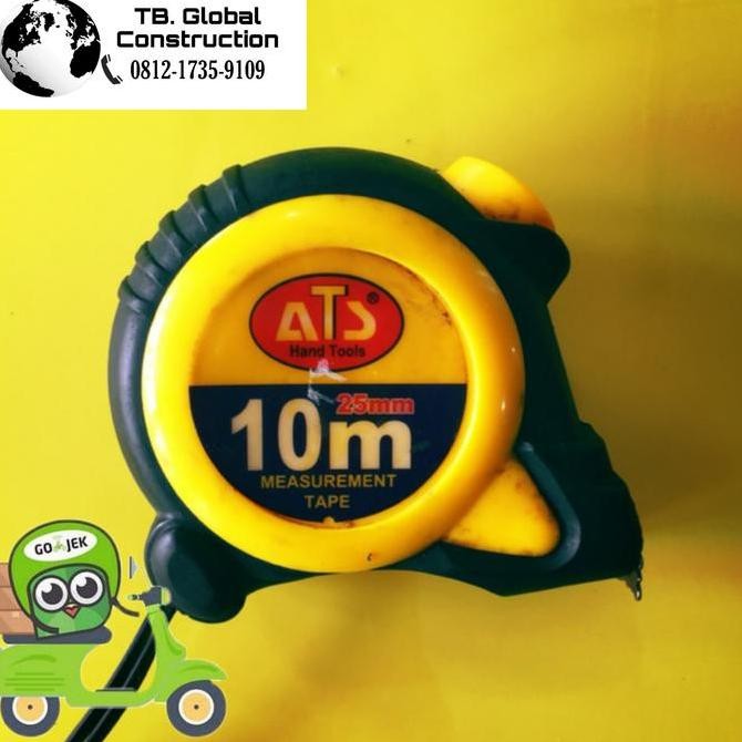 Meteran 10M Ats Auto Lock Karet Restock