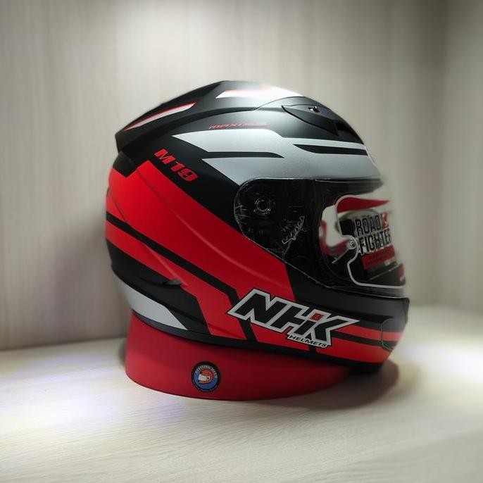 TERBARU - NHK GP1000 M19 BLACK RED DOFF