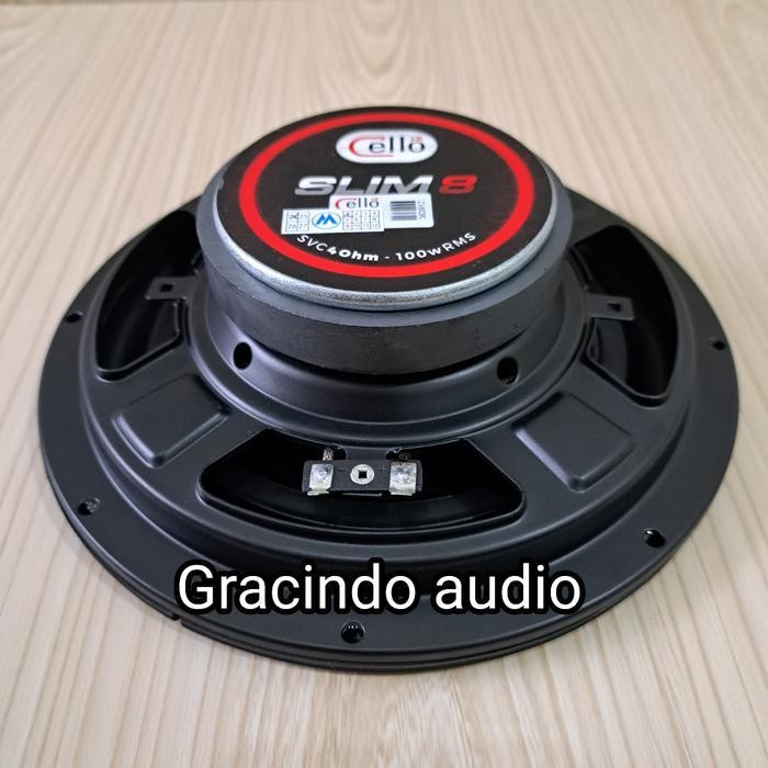 Subwoofer Cello Slim 8 100watt RMS Original Cello Subwoofer 8inch