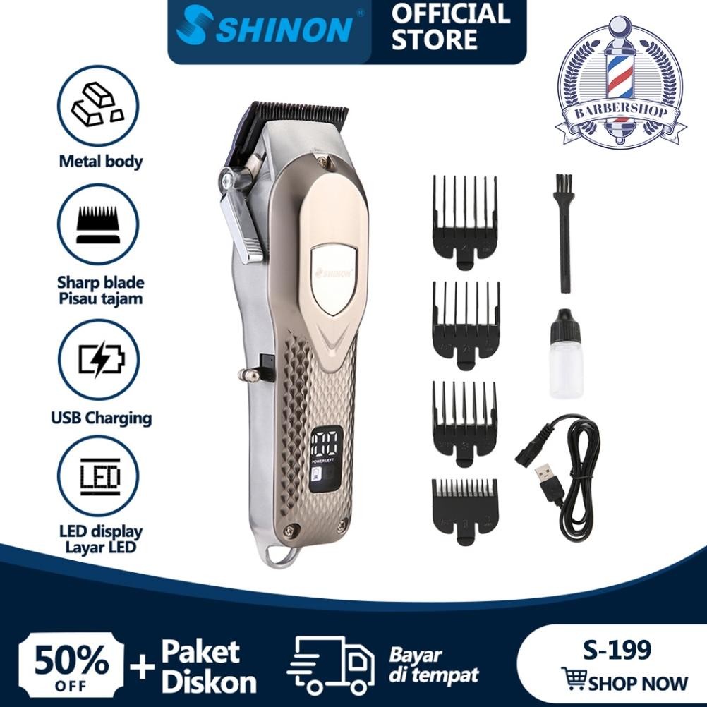 SHINON S-199 Alat Potong Rambut / Rambut Hair Clipper Original / Hair Clipper / Alat Cukur Rambut El