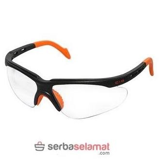 Kacamata Safety CIG Titlis Bingkai Hitam Orange - Pelindung Mata ANSI Z87.1