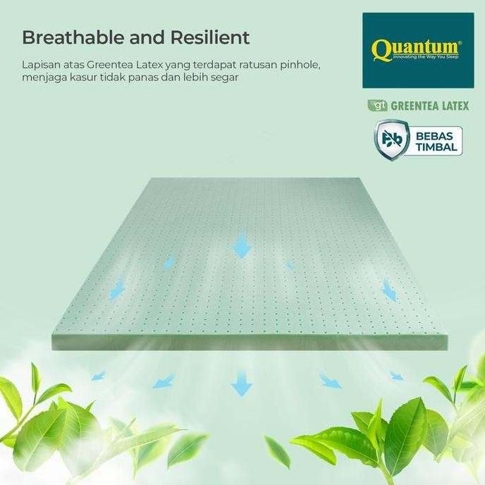 Quantum Kasur Orthopedic Posture Master Greentea Latex Virase - Spring Bed Springbed Orthopedic