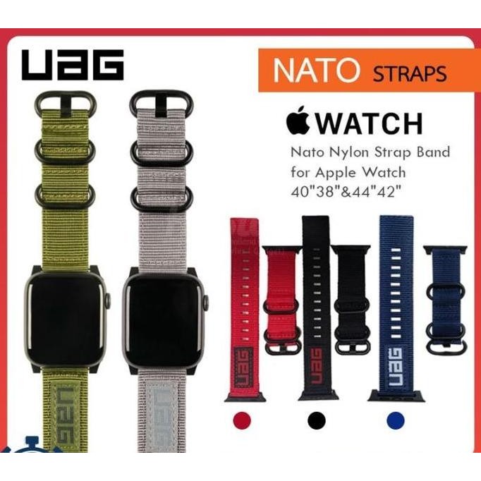 TERMURAH - Strap UAG Active Nato Canvas Nylon Tali Jam Apple Watch iWatch IWO 5 6