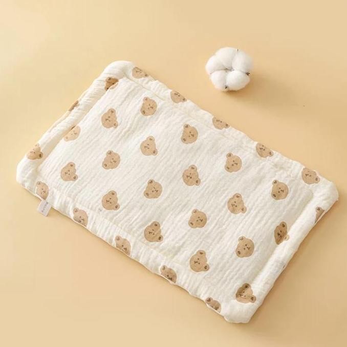 Diskon Alas Bantal Kepala Bayi Minky Dotty Muslin Premium - Anti Datar & Muntah