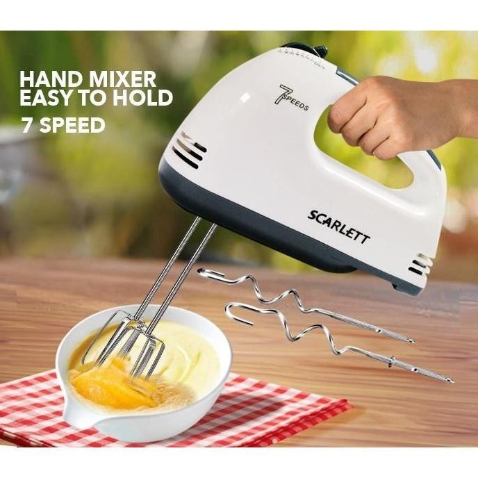 Hand Mixer Elektrik Scarlett Super Pengocok Adonan Kue Daya Besar