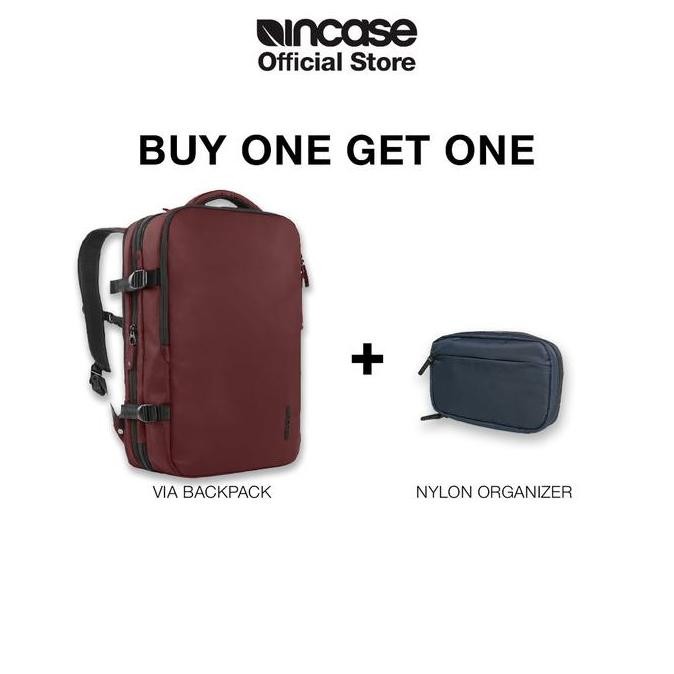 TERLARIS - Incase VIA Backpack Travel  Series | Buy 1 Get 1 Pouch Organizer