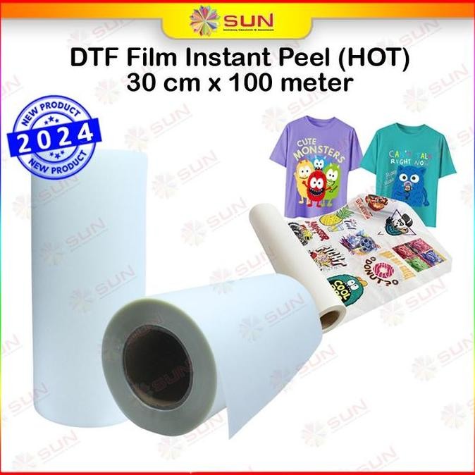 

Film DTF Roll lebar 30cm / 60 cm x 100meter - Premium Heat Transfer Film