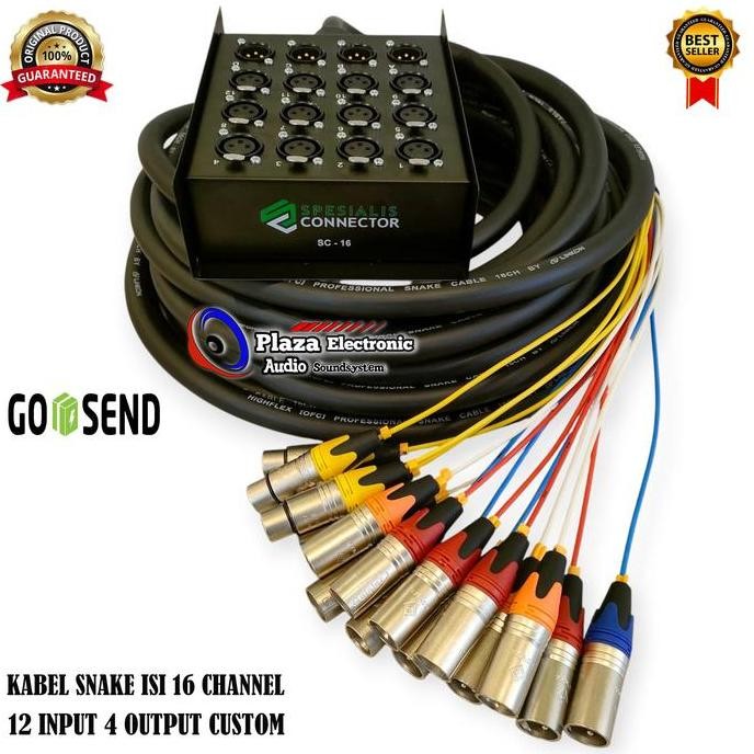 TERLARIS - Snake Kabel 16 Channel Komplit + Box STX 12 Input 4 Output 15 Meter