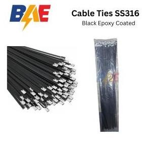 

NEW Kabel Ties / Cable Ties Stainless Steel (SS316) 360mm x 4.6mm / 7.9mm Epoxy Coated Ball Lock ZIP