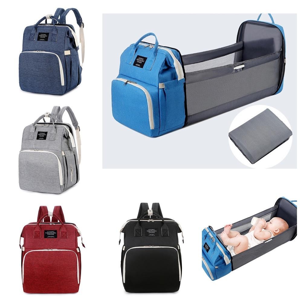 Terlaris Tas Bayi Ransel Multifungsi Tempat Tidur Bayi / Ransel Bayi / Tas Diapers Bag / Tas Bayi Ka