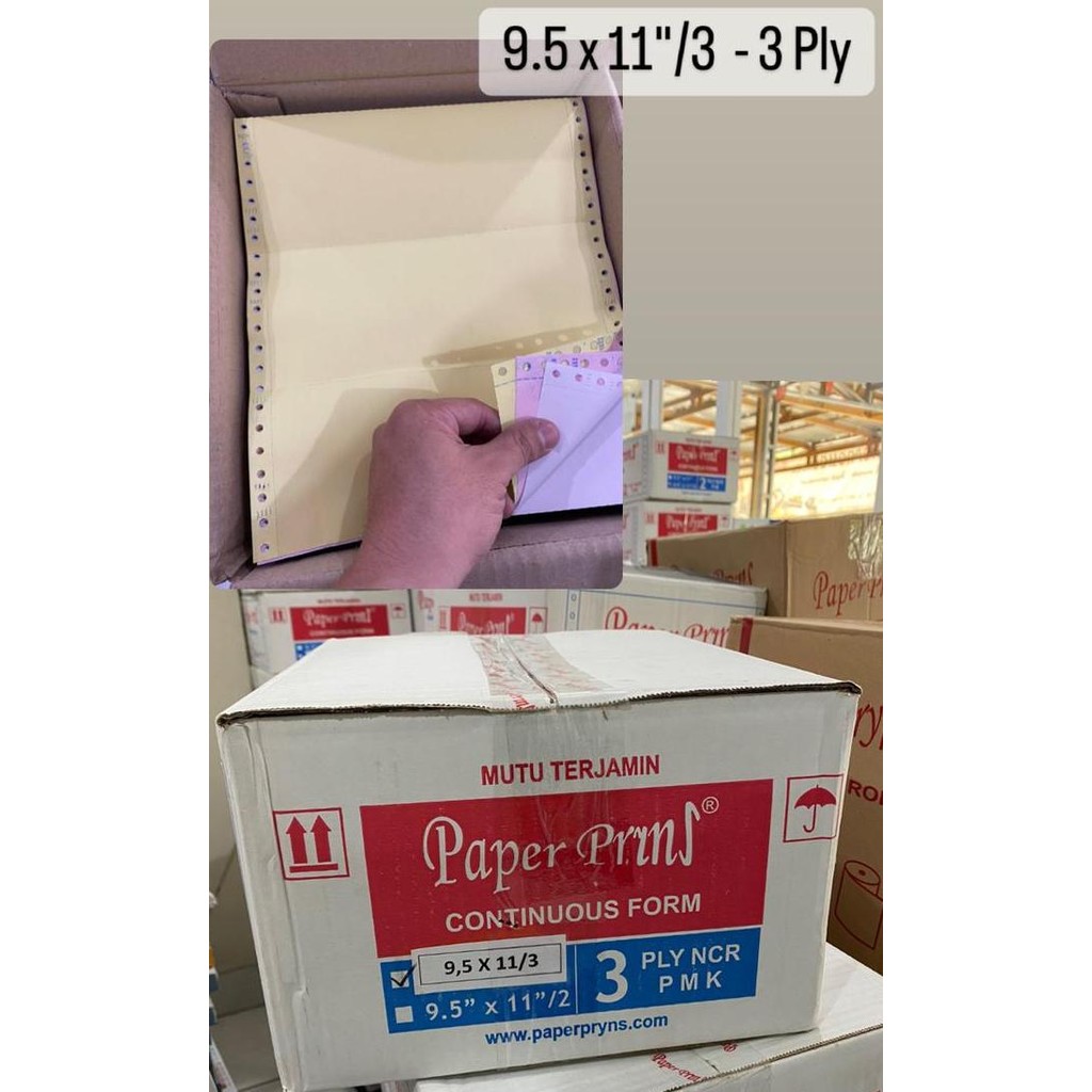 

BEBAS ONGKIR - Continuous Form Paper Prins 9.5"x11"/3 - 3 Ply (3ply bagi 3)