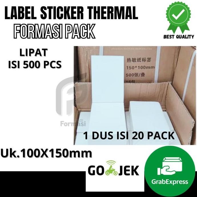 

TERMURAH - Kertas Thermal 100x150mm Lipat isi 500 ( 1 dus 20 pack )