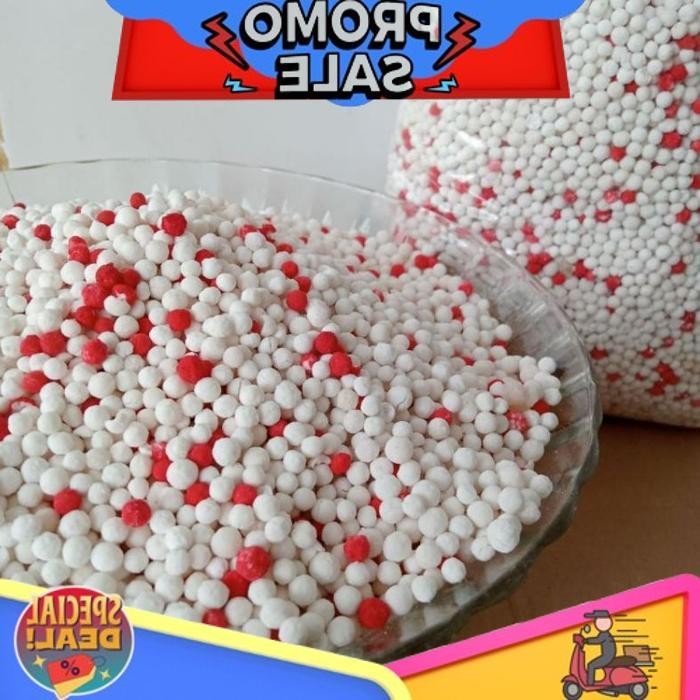 

Cuci Gudang Sagu Mutiara 1Kg / Sagu Mutiara Merah Putih/Hijau Putih Sagu Mutiara Mentah