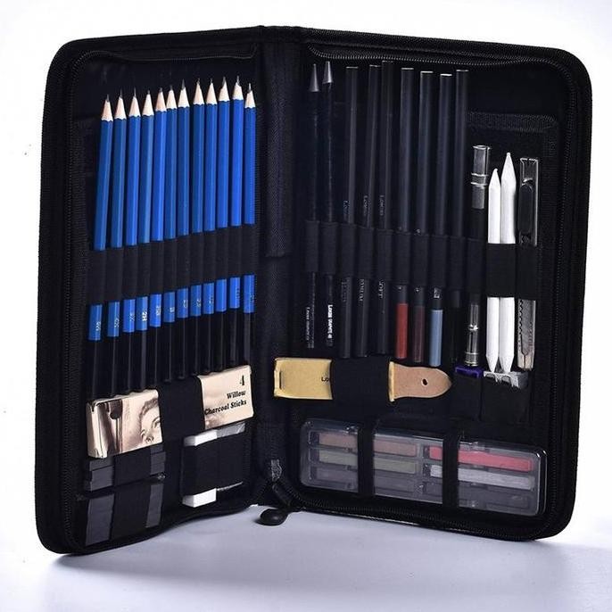 

Paket Set Pensil Pencil Alat Gambar Sketsa Lukis Profesional 33Pcs