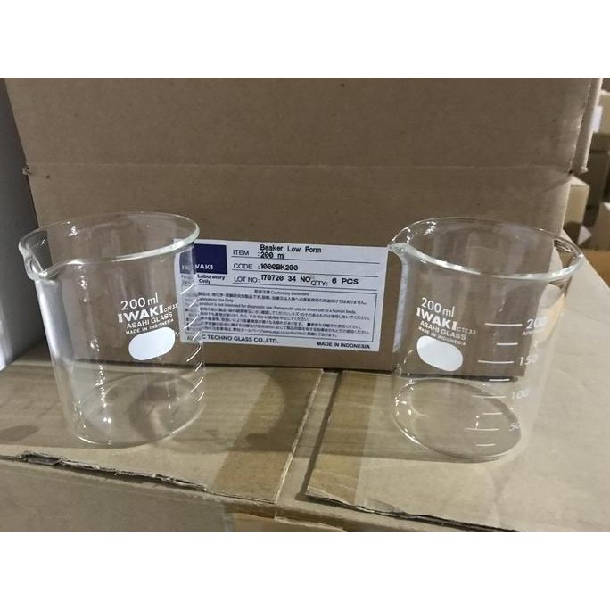 

Beker Gelas 200Ml Iwaki 1000Bk200 Beaker Low Form 200Ml, Gelas Kimia