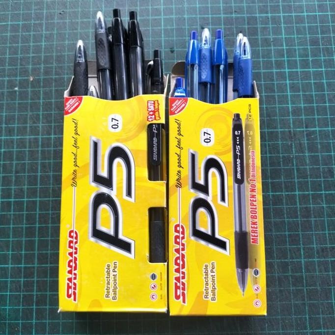 

Pulpen Standard P5 0.7 Hitam Dan Biru