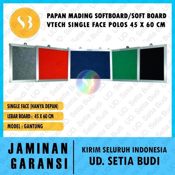

Papan Mading Softboard / Soft Board Vtech Single Face Polos 45 X 60 Cm